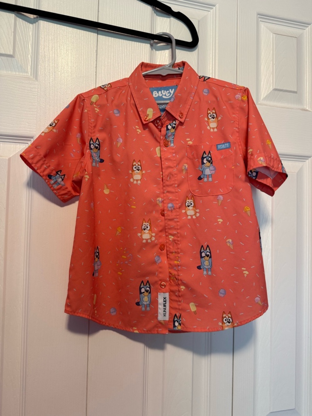 RSVLTS Bluey "Don't Let It Melt"  Preschooler KUNUFLEX Short Sleeve Shirt